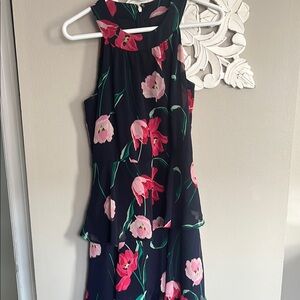 Worn once Tommy Hilfiger Floral Ruffle-Tiered Halter Maxi Dress